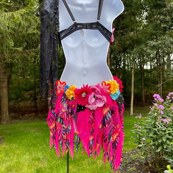 Neon garden Glam fairy costume dress Brand new made by L’Amour Le Allure - Picture 3 of 5